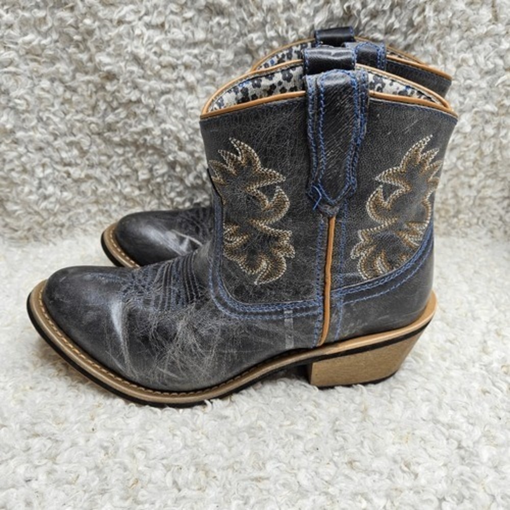 Laredo Womens Sapphyre Leather Western Ankle Boots sz 6.5